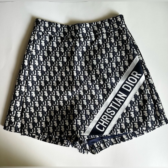 Christian Dior Monogram Blue and White High Waist Shorts - Picture 1 of 10